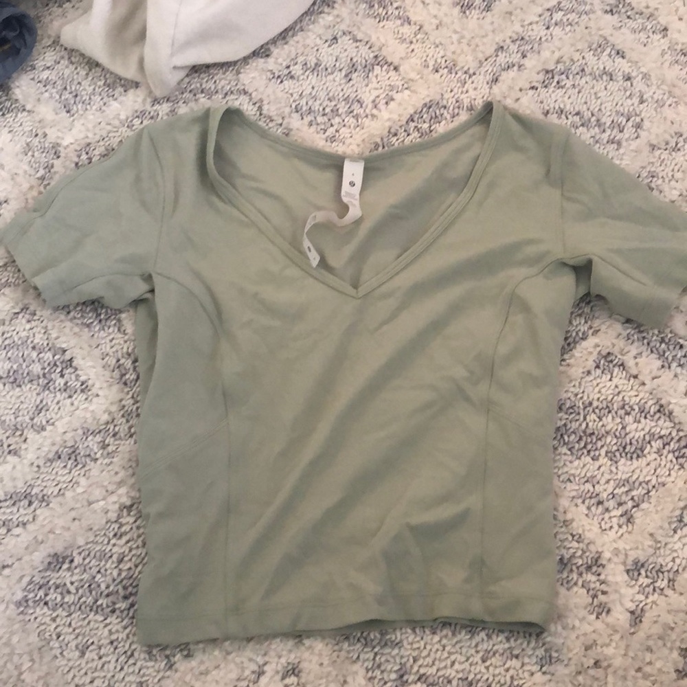 Lululemon light Green crop top